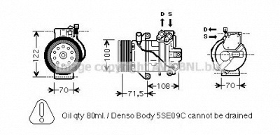AVA QUALITY COOLING mtak249 -  Компрессор, кондиционер